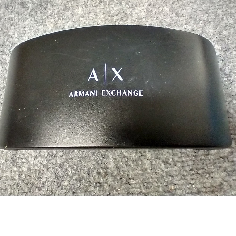 Armani Exchange Sunglasses Case Black Hard Shell A|X Logo Eyewear Protector